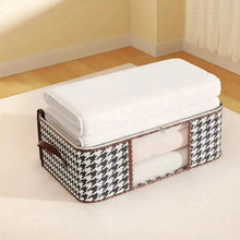 Load image into Gallery viewer, Houndstooth Large Storage Bag
