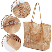 Load image into Gallery viewer, HOXIS Mesh Beach Tote Women's Shoulder Bag
