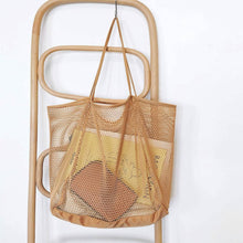 Load image into Gallery viewer, HOXIS Mesh Beach Tote Women's Shoulder Bag
