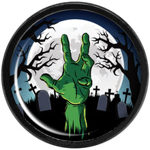 Load image into Gallery viewer, Cemetery Zombie Hand Halloween Black Anodized Plug Set 1/2
