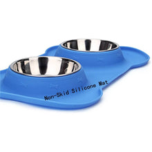 Load image into Gallery viewer, Hubulk 2 Stainless Steel Dog Bowl with No Spill Non-Skid Silicone Mat
