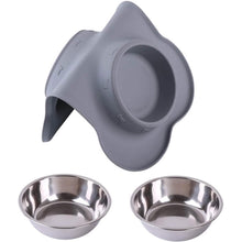 Load image into Gallery viewer, Hubulk 2 Stainless Steel Dog Bowl with No Spill Non-Skid Silicone Mat
