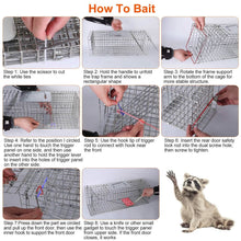 Load image into Gallery viewer, Humane Live Animal Rodent Cage Collapsible Galvanized Wire

