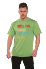 Load image into Gallery viewer, Husband, Daddy, Protector, Hero Men's Bamboo Viscose/Organic Cotton Short Sleeve Graphic T-Shirt
