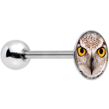 Load image into Gallery viewer, Full Color Owl Barbell Tongue Ring
