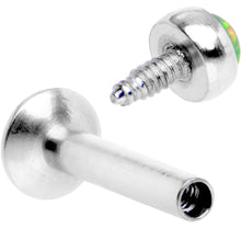 Load image into Gallery viewer, 1/4 Green Synthetic Opal Internally Threaded Daith Cartilage Tragus
