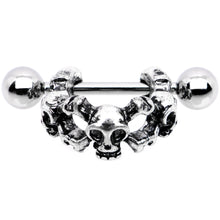 Load image into Gallery viewer, 16G 1/2 Gothic Skull Cartilage Cuff

