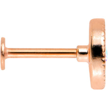 Load image into Gallery viewer, Auora Gem Rose Gold Tone Crescent Moon Cartilage Tragus Earring
