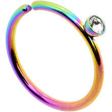 Load image into Gallery viewer, 20G 5/16 Clear Gem Rainbow IP Seamless Circular Ring
