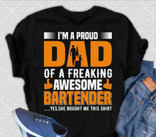 Load image into Gallery viewer, I'm a Proud Dad Men's Bamboo Viscose/Organic Cotton Short Sleeve Graphic T-Shirt
