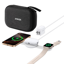 Load image into Gallery viewer, Anker MagGo Wireless Charging Station (3-in-1, Foldable Pad)
