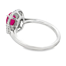 Load image into Gallery viewer, 1.29ct Ruby Diamond Ring 10KT White Gold
