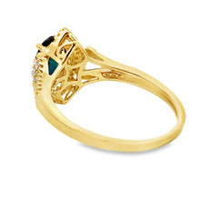 Load image into Gallery viewer, Natural 1.13ct Sapphire Diamond Ring 14KT Yellow Gold
