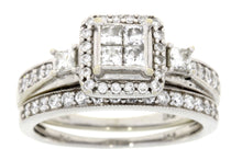 Load image into Gallery viewer, 1.00ct Diamond Engagement Ring Set 10KT White Gold
