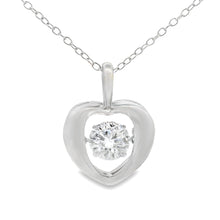 Load image into Gallery viewer, 1.00ct Moissanite Heart Love Pendant Sterling Silver
