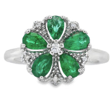 Load image into Gallery viewer, 1.03ct Emerald Zircon Ring Sterling Silver
