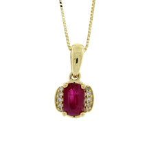 Load image into Gallery viewer, .63ct Ruby Diamond Fashion Pendants 14KT Yellow Gold
