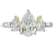 Load image into Gallery viewer, 1.50ct Lab Grown Diamond 3 Stone Ring 14KT Yellow Gold
