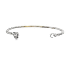 Load image into Gallery viewer, Bangle Bracelet Sterling Silver 18KT Gold

