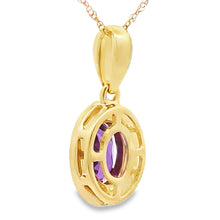 Load image into Gallery viewer, Amethyst Diamond Fashion Pendants 10KT Yellow Gold
