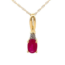 Load image into Gallery viewer, .02ct Ruby Diamond Fashion Pendants 10KT Yellow Gold
