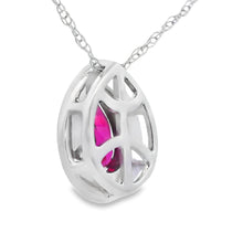 Load image into Gallery viewer, .52ct Garnet Diamond Fashion Pendants 10KT White Gold
