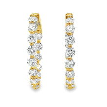 Load image into Gallery viewer, 3.10ct Lab Grown Diamond Hoop Earrings Sterling Silver
