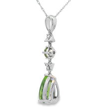 Load image into Gallery viewer, 2.35ct Peridot Diamond Fashion Pendants 10KT White Gold
