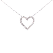 Load image into Gallery viewer, .25ct Diamond Heart Love Pendant Sterling Silver
