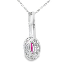 Load image into Gallery viewer, .61ct Ruby Diamond Fashion Pendants 10KT White Gold
