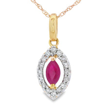 Load image into Gallery viewer, .26ct Ruby Diamond Fashion Pendants 10KT Yellow Gold
