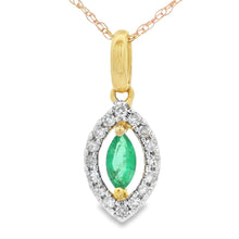 Load image into Gallery viewer, .21ct Emerald Diamond Fashion Pendants 10KT Yellow Gold
