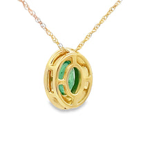 Load image into Gallery viewer, .46ct Emerald Diamond Fashion Pendants 10KT Yellow Gold
