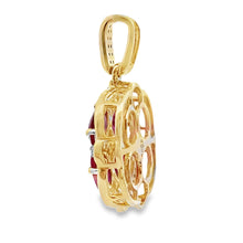 Load image into Gallery viewer, 2.80ct Ruby Diamond Fashion Pendants 14KT Yellow Gold
