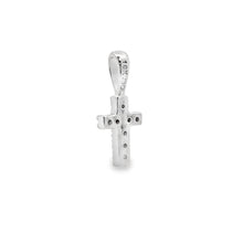Load image into Gallery viewer, .03ct Diamond Cross Religious Pendant 10KT White Gold
