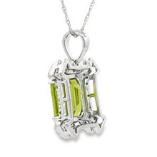 Load image into Gallery viewer, 1.87ct Peridot Diamond Fashion Pendants 10KT White Gold
