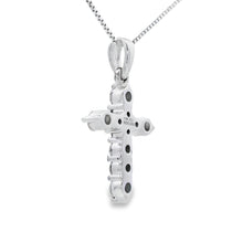 Load image into Gallery viewer, .30ct Diamond Cross Religious Pendant 14KT White Gold
