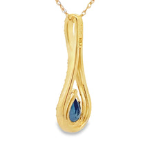 Load image into Gallery viewer, Sapphire Diamond Fashion Pendants 10KT Yellow Gold

