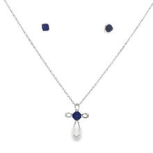 Load image into Gallery viewer, Created Sapphire Jewelry sets Sterling Silver
