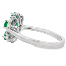 Load image into Gallery viewer, 1.03ct Emerald Zircon Ring Sterling Silver
