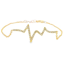 Load image into Gallery viewer, .10ct Diamond Bracelet 14KT Yellow Gold

