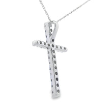 Load image into Gallery viewer, .33ct Diamond Cross Religious Pendant 14KT White Gold
