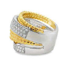 Load image into Gallery viewer, 1.25ct Diamond Ring 18KT 2 Tone Gold
