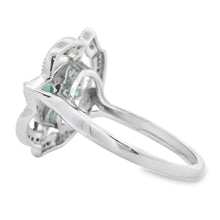 Load image into Gallery viewer, .69ct Emerald Diamond Ring 14KT White Gold
