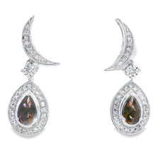 Load image into Gallery viewer, .47ct Quartz Diamond Dangle Earrings 10KT White Gold
