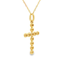 Load image into Gallery viewer, .09ct Diamond Cross Religious Pendant 14KT Yellow Gold
