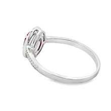 Load image into Gallery viewer, .67ct Ruby Diamond Ring 10KT White Gold
