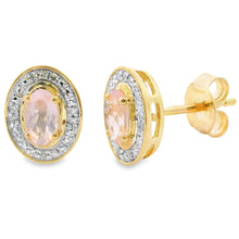 Load image into Gallery viewer, .45ct Quartz Diamond Earrings 10KT White Gold
