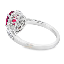 Load image into Gallery viewer, Created Ruby Created Sapphire Ring Sterling Silver
