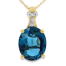 Load image into Gallery viewer, London Blue Topaz Fashion Pendants 10KT Yellow Gold
